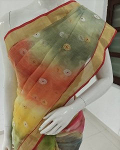 Timeless Katan – Handwoven Pure Katan Silk Chanderi Saree with Unstitched Blouse | Silk Mark Certified