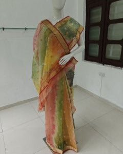 Timeless Katan – Handwoven Pure Katan Silk Chanderi Saree with Unstitched Blouse | Silk Mark Certified