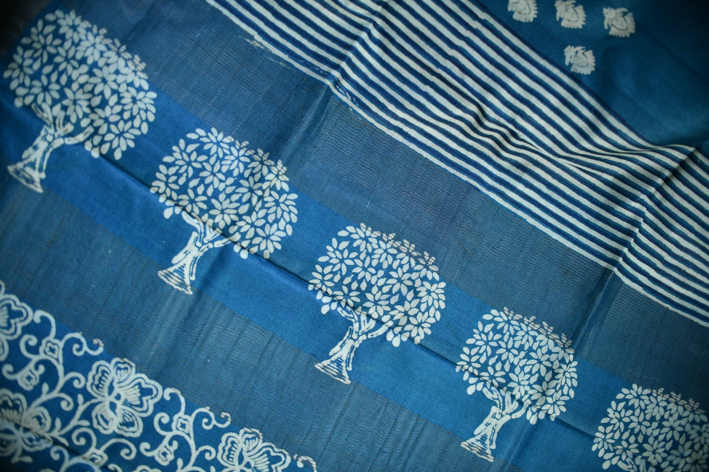 Celestial Prints – Chhattisgarh Handwoven Pure Tussar Silk Saree with Silk Mark