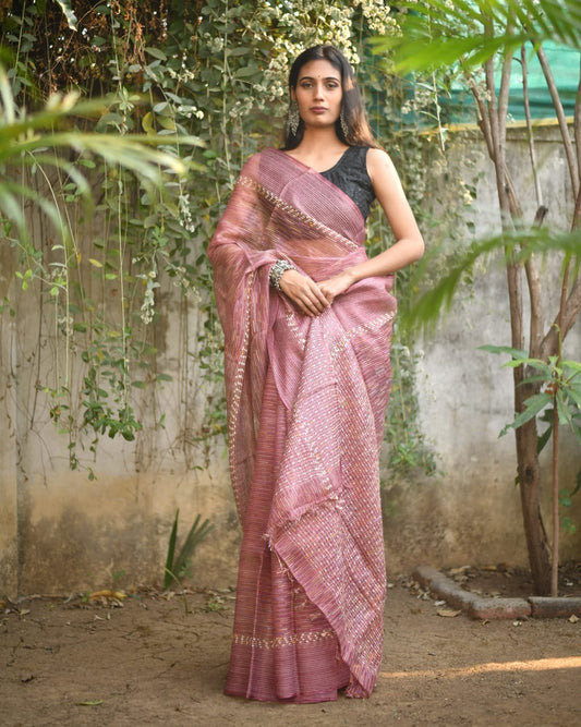 Heritage Weave – Chhattisgarh Handwoven Pure Tussar Silk Saree with Silk Mark
