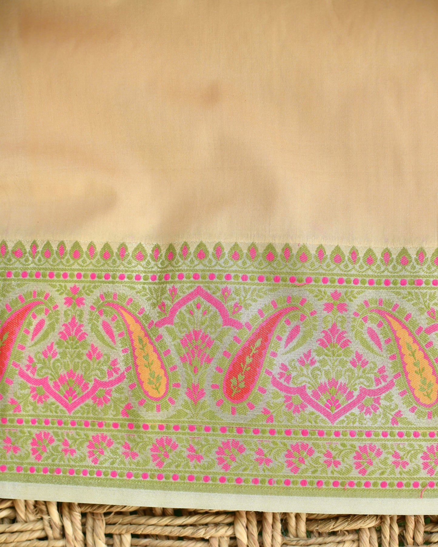 Charming Banarasi Cotton Silk Saree with Blouse – A Perfect Blend of Tradition