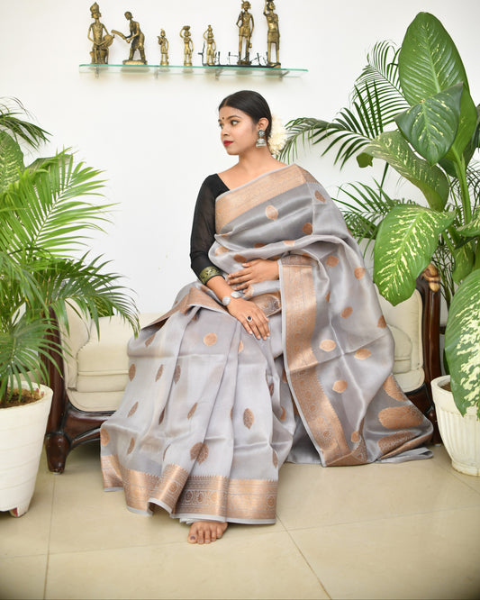 Eternal Banaras – Pure Banarasi Silk Saree with Blouse | Silk Mark Certified