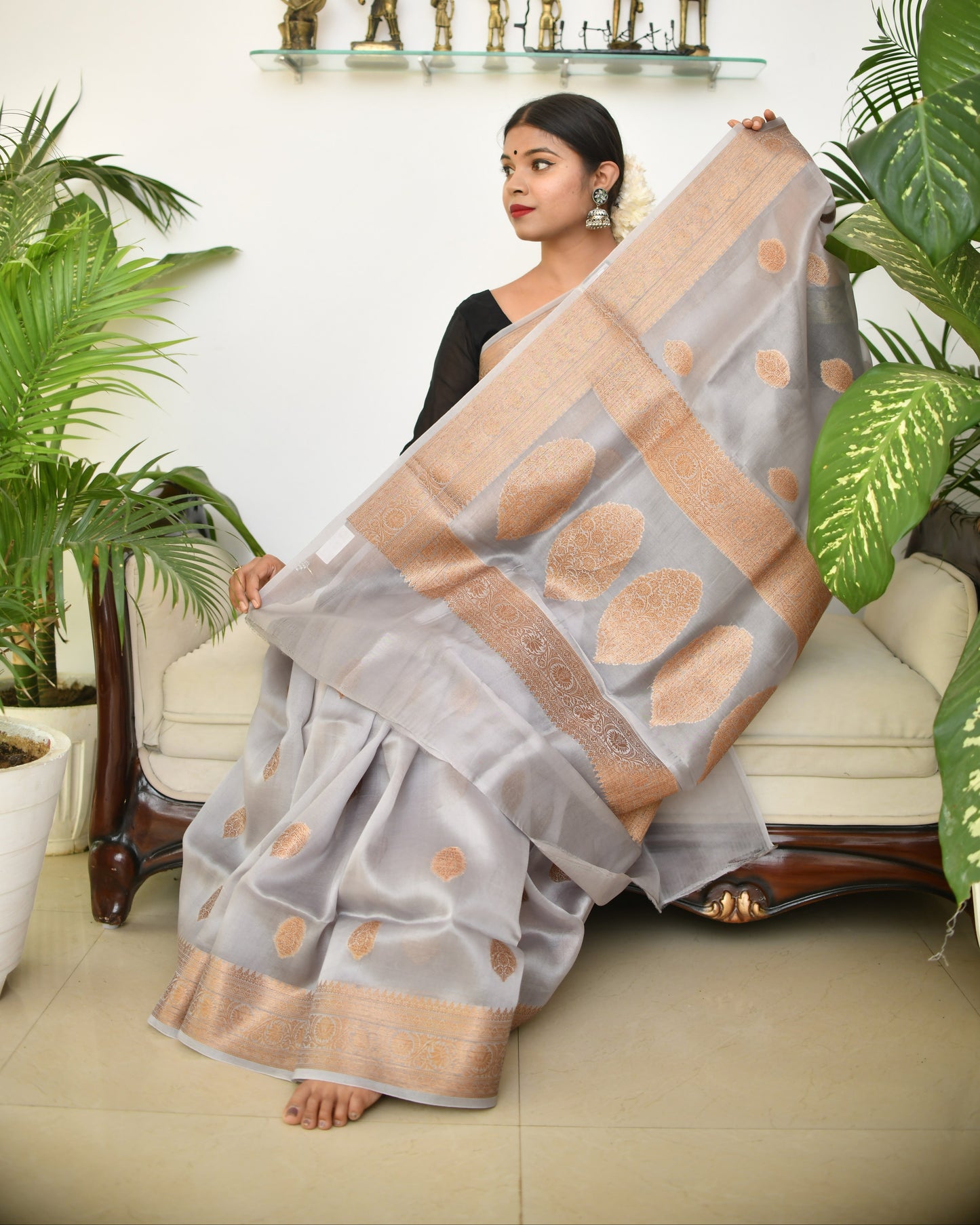 Eternal Banaras – Pure Banarasi Silk Saree with Blouse | Silk Mark Certified