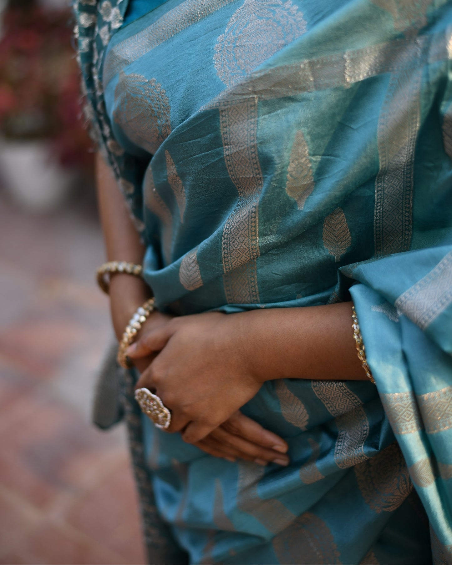 Silken Serenity – Elegant Banarasi Weave in Cotton Silk