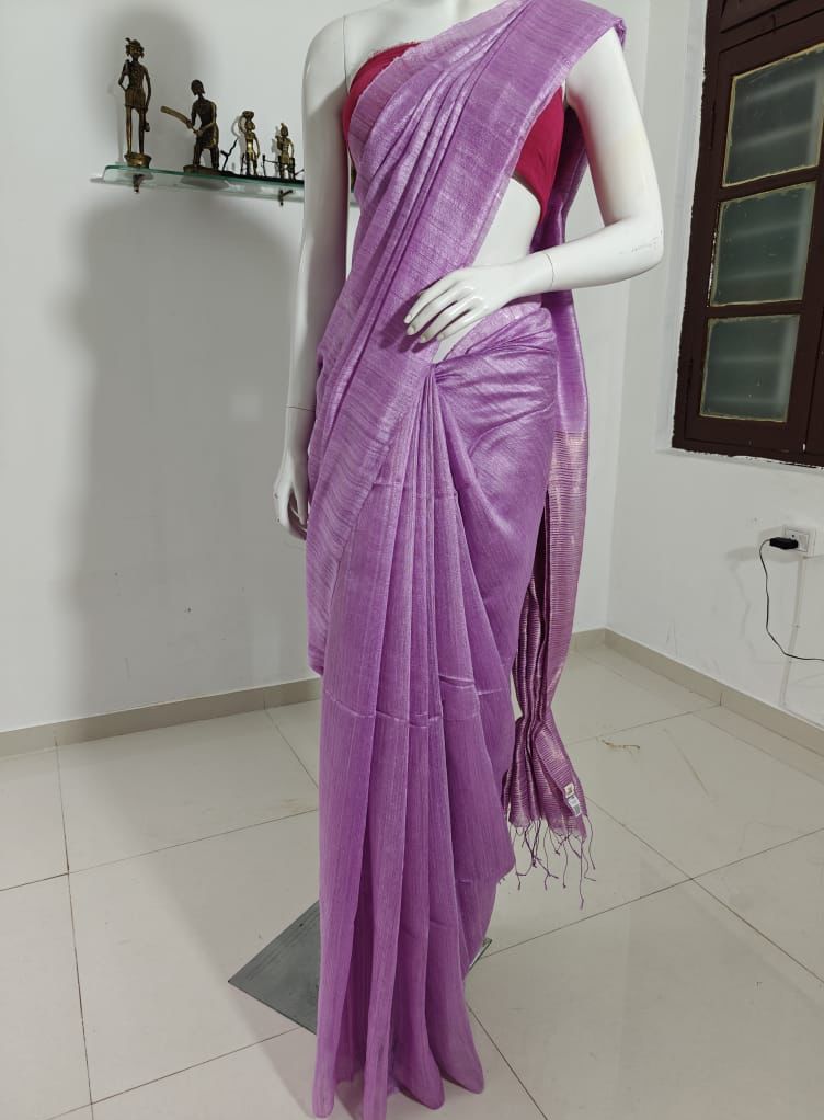 Pure Matka Silk Saree with Silk mark tag