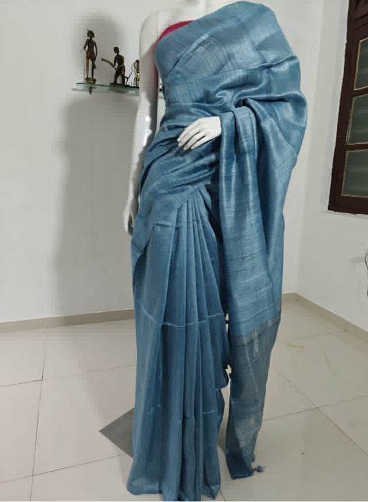 pure Matka Silk Saree with Silk mark tag