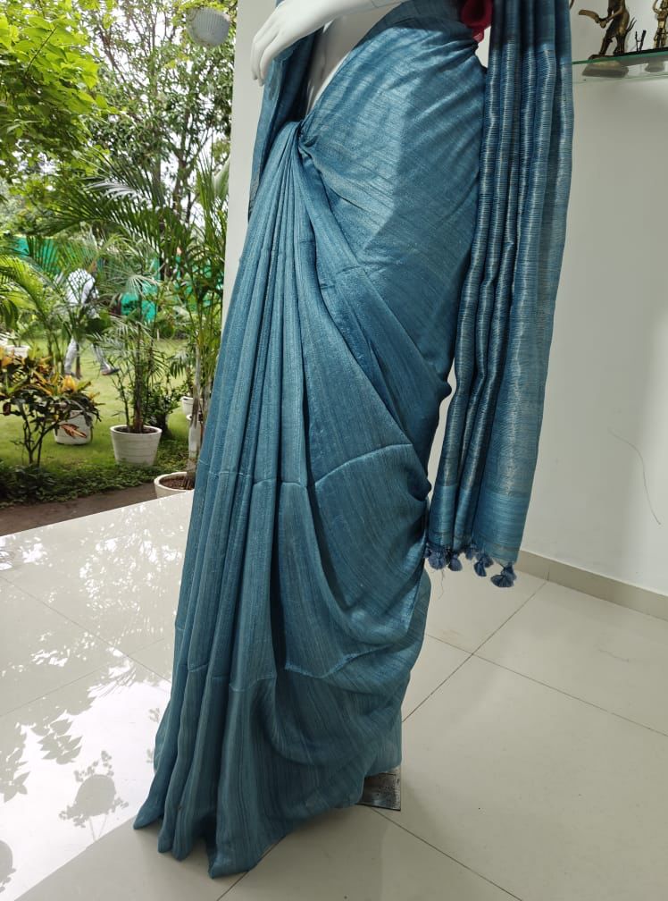 pure Matka Silk Saree with Silk mark tag