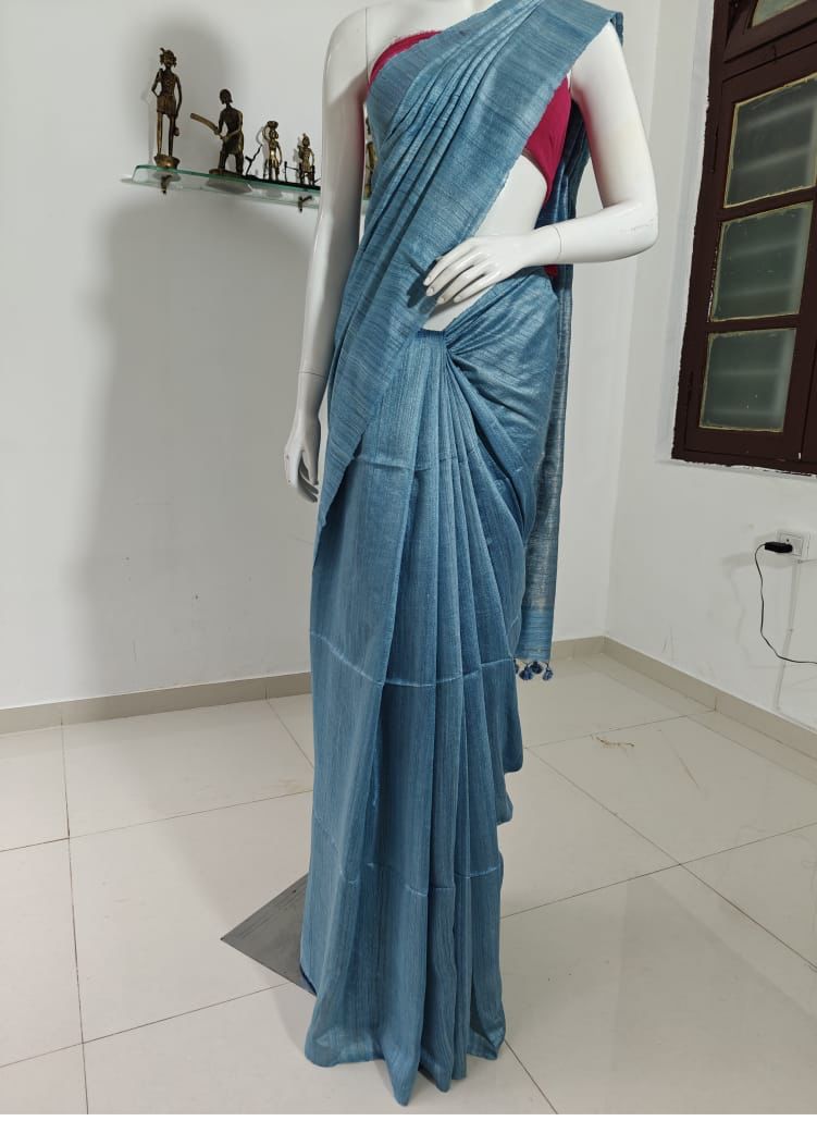 pure Matka Silk Saree with Silk mark tag