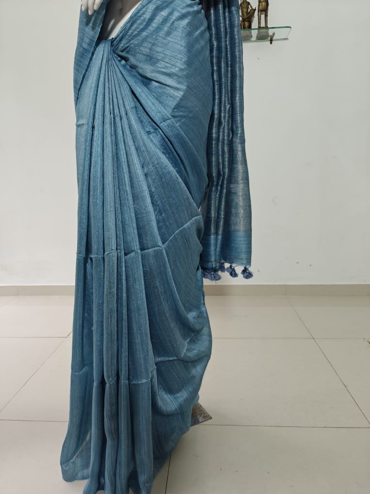 pure Matka Silk Saree with Silk mark tag