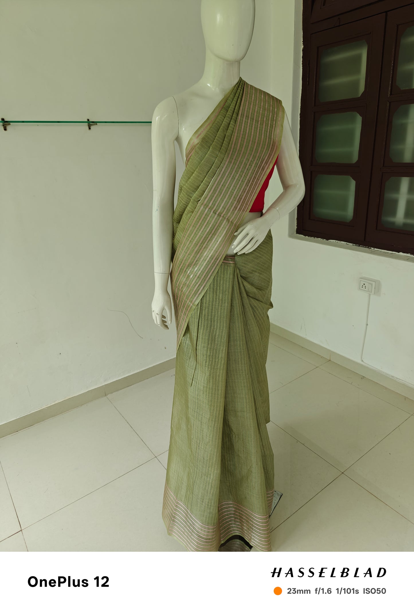 Forest Grace – Chhattisgarh Handwoven Pure Tussar Silk Saree with Silk Mark