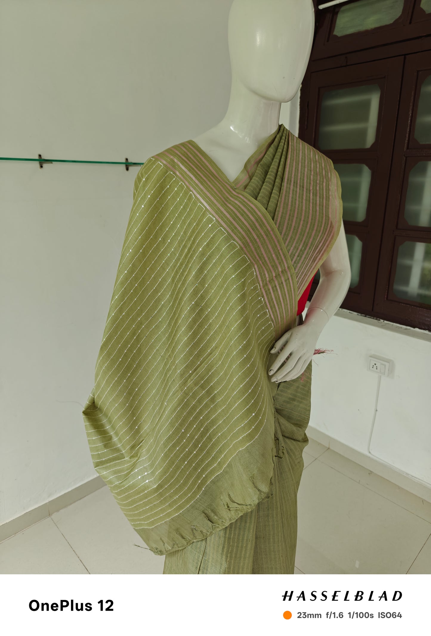 Forest Grace – Chhattisgarh Handwoven Pure Tussar Silk Saree with Silk Mark