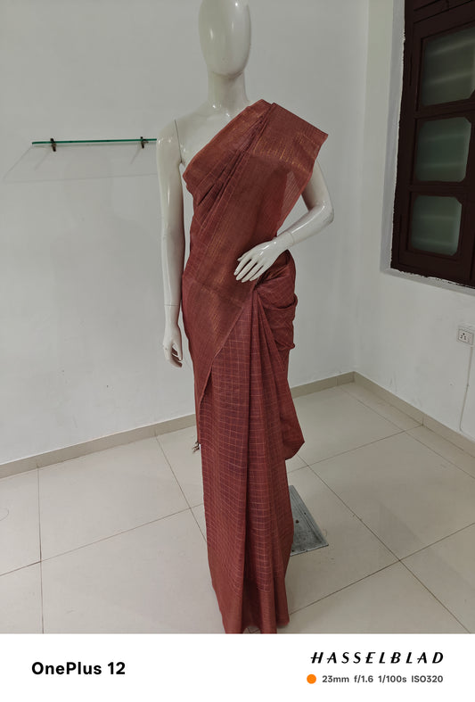 Rani Riwaayat – Chhattisgarh Handwoven Pure Tussar Silk Saree with Silk Mark