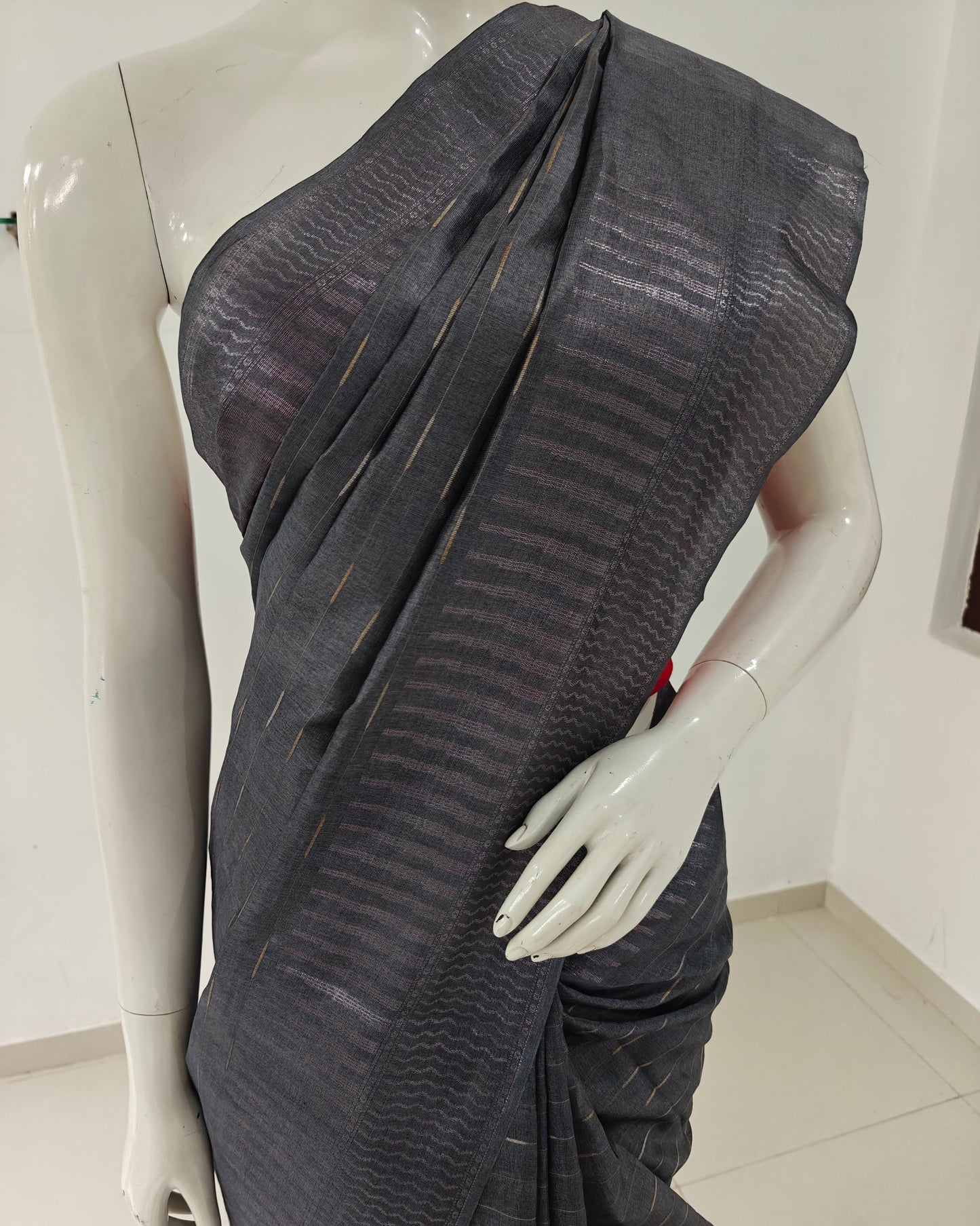 Blue Aura – Chhattisgarh Handwoven Pure Tussar Silk Saree with Silk Mark