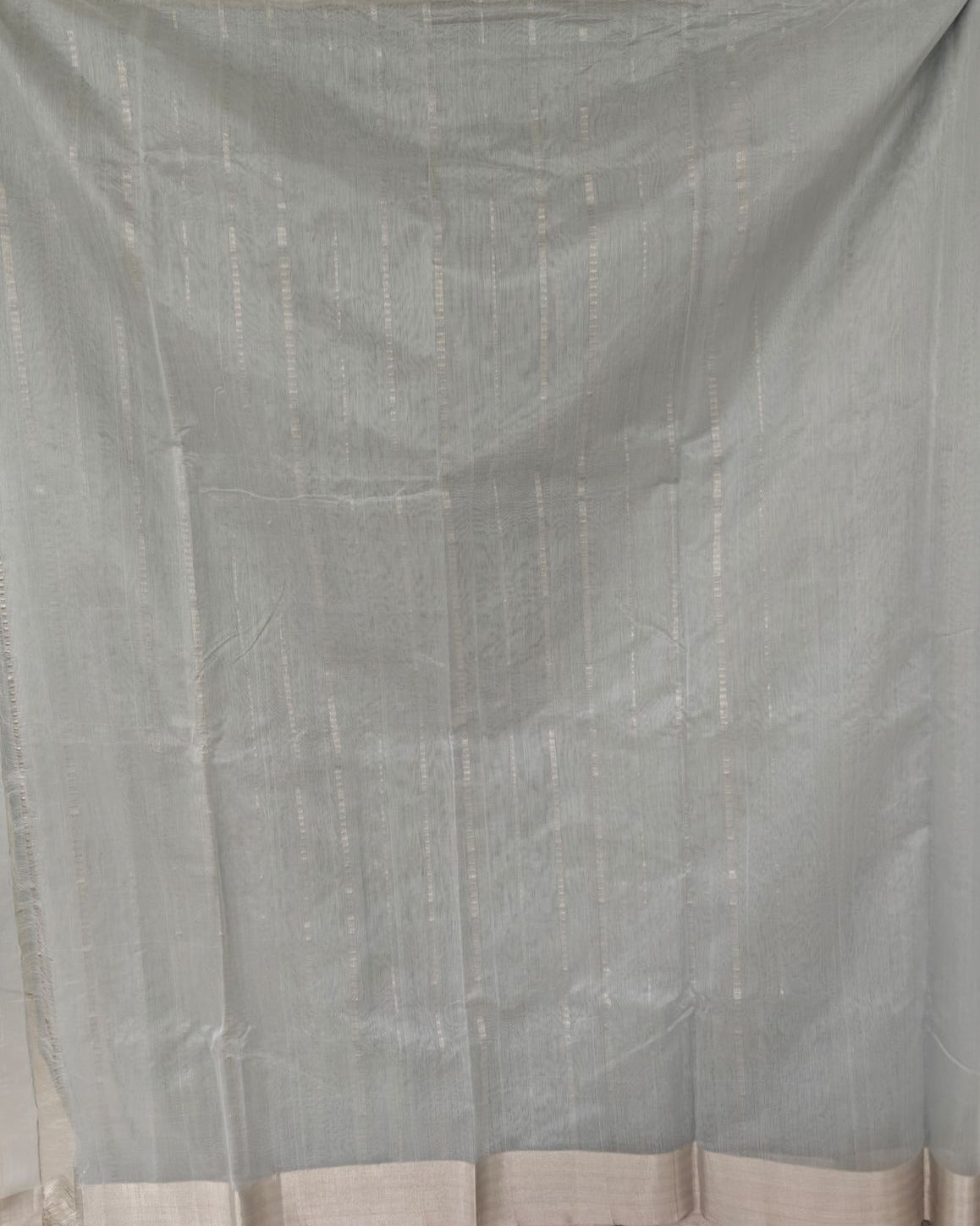 Woven Whisper – Pure Handloom Silk Cotton Chanderi Saree with Unstitched Blouse & Authentic Tag