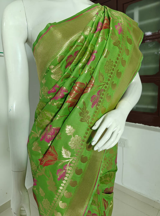 Regal Threads – Pure Banarasi Silk Cotton Saree with Blouse