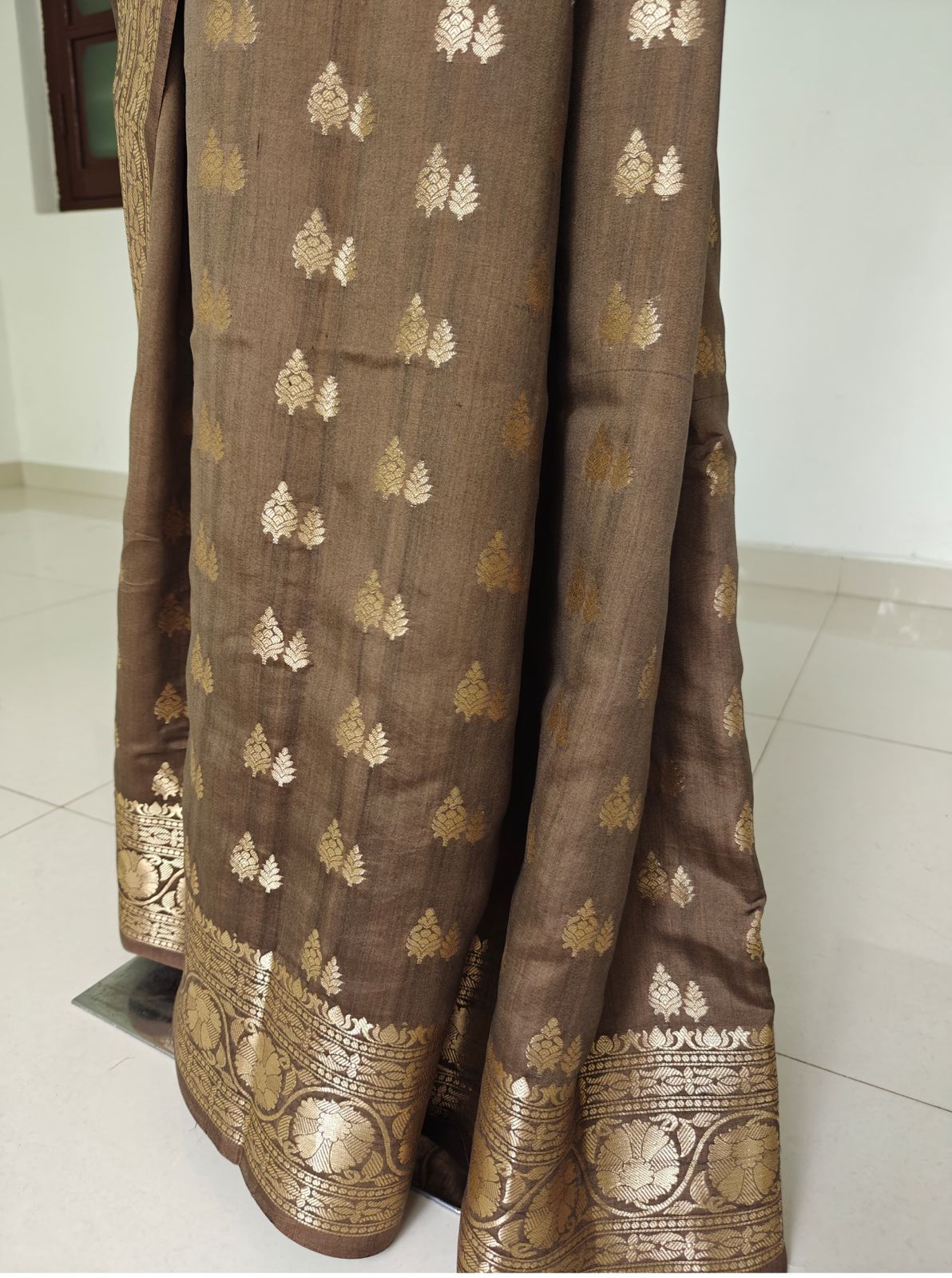 Regal Pure Banarasi Muga Silk Saree with Blouse & Silk Mark Tag