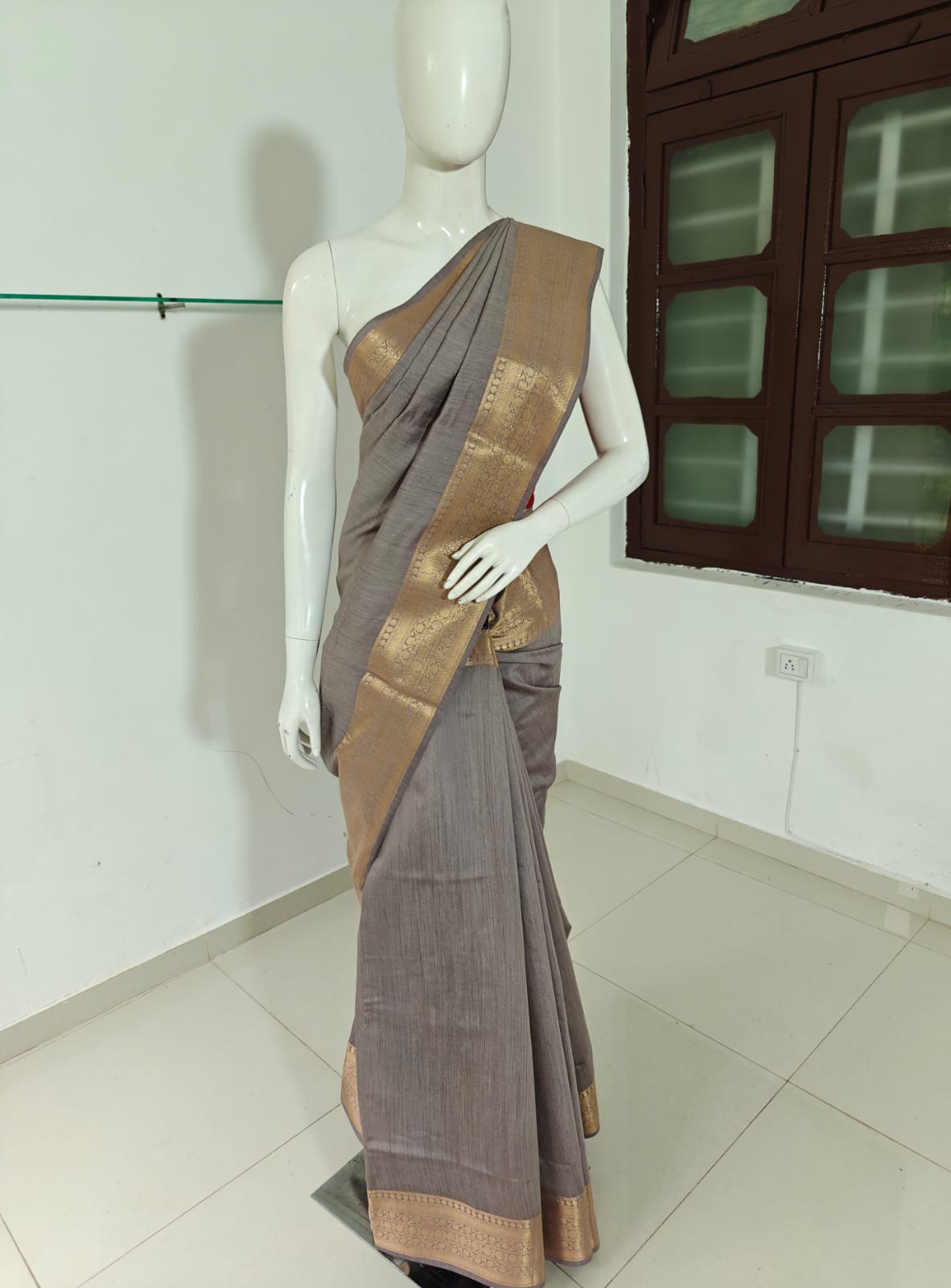 Radiant Banarasi Muga Silk Saree with Blouse and Silk Mark Tag