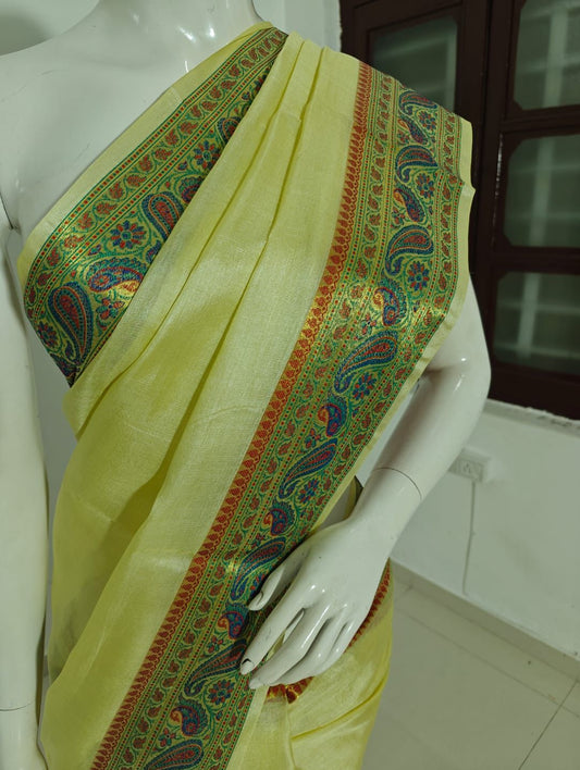 Exquisite Banarasi Tasar Silk Saree with Blouse & Silk Mark Tag