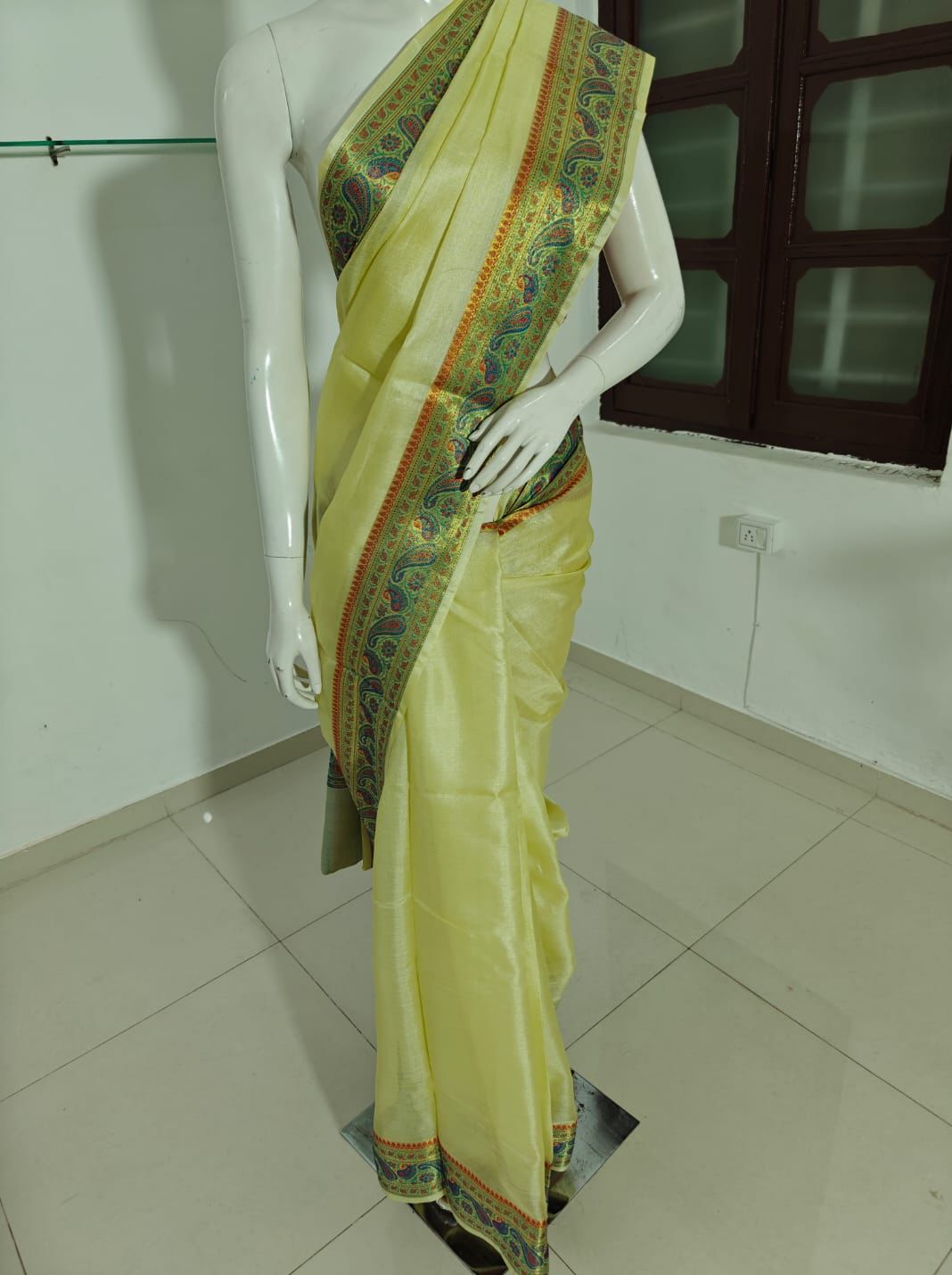 Exquisite Banarasi Tasar Silk Saree with Blouse & Silk Mark Tag