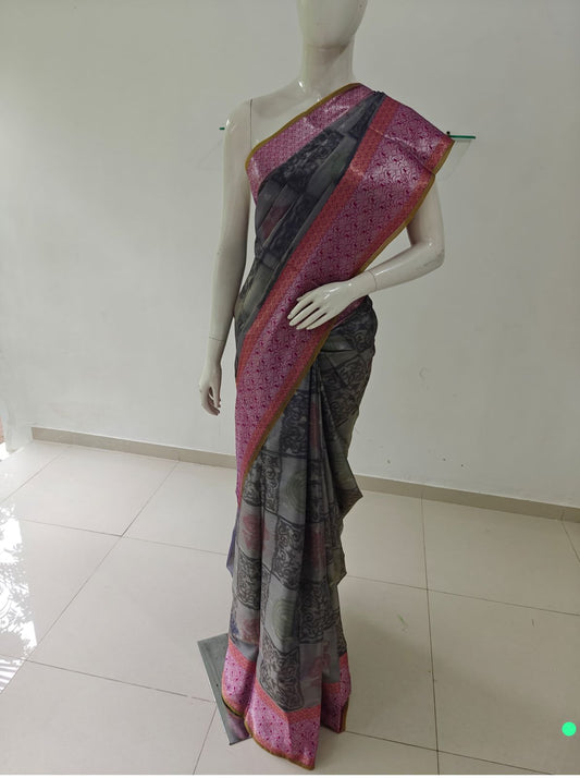 Elegant Banarasi Cotton Silk Saree with Blouse