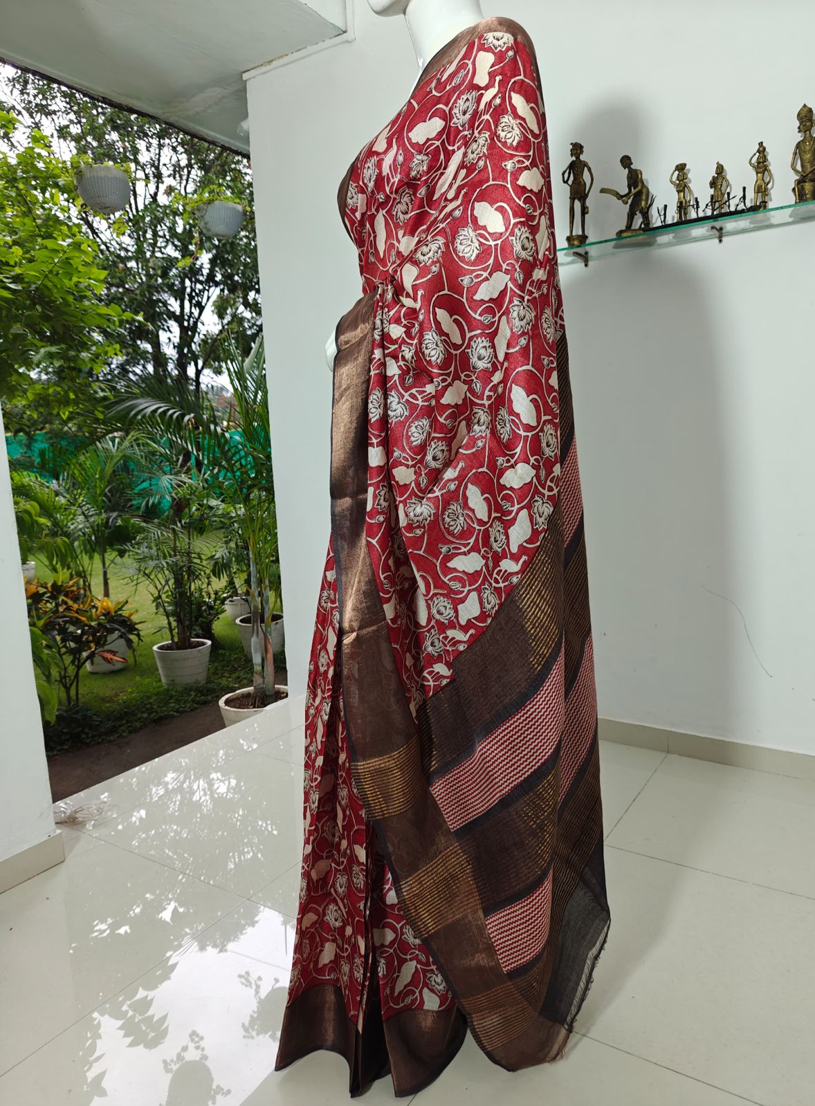 Floral Printed Vishnupuri Silk
