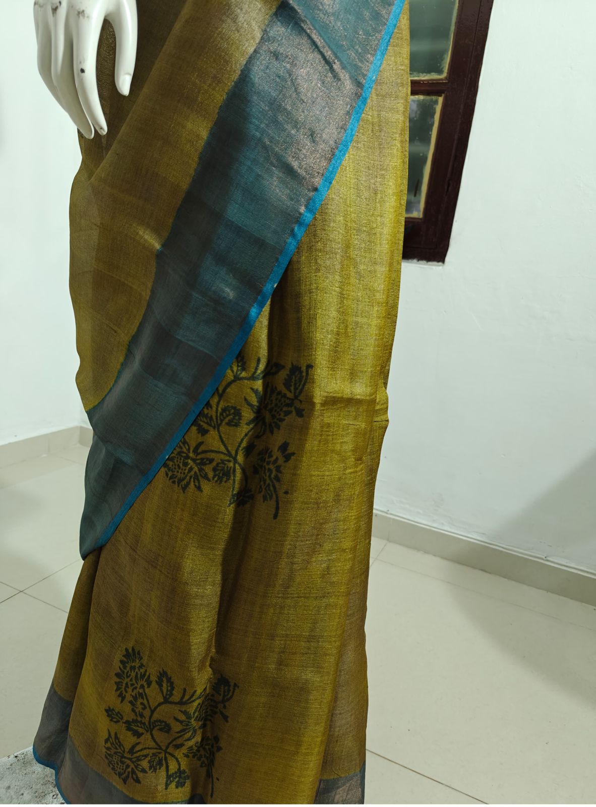 Floral Printed Vishnupuri Silk