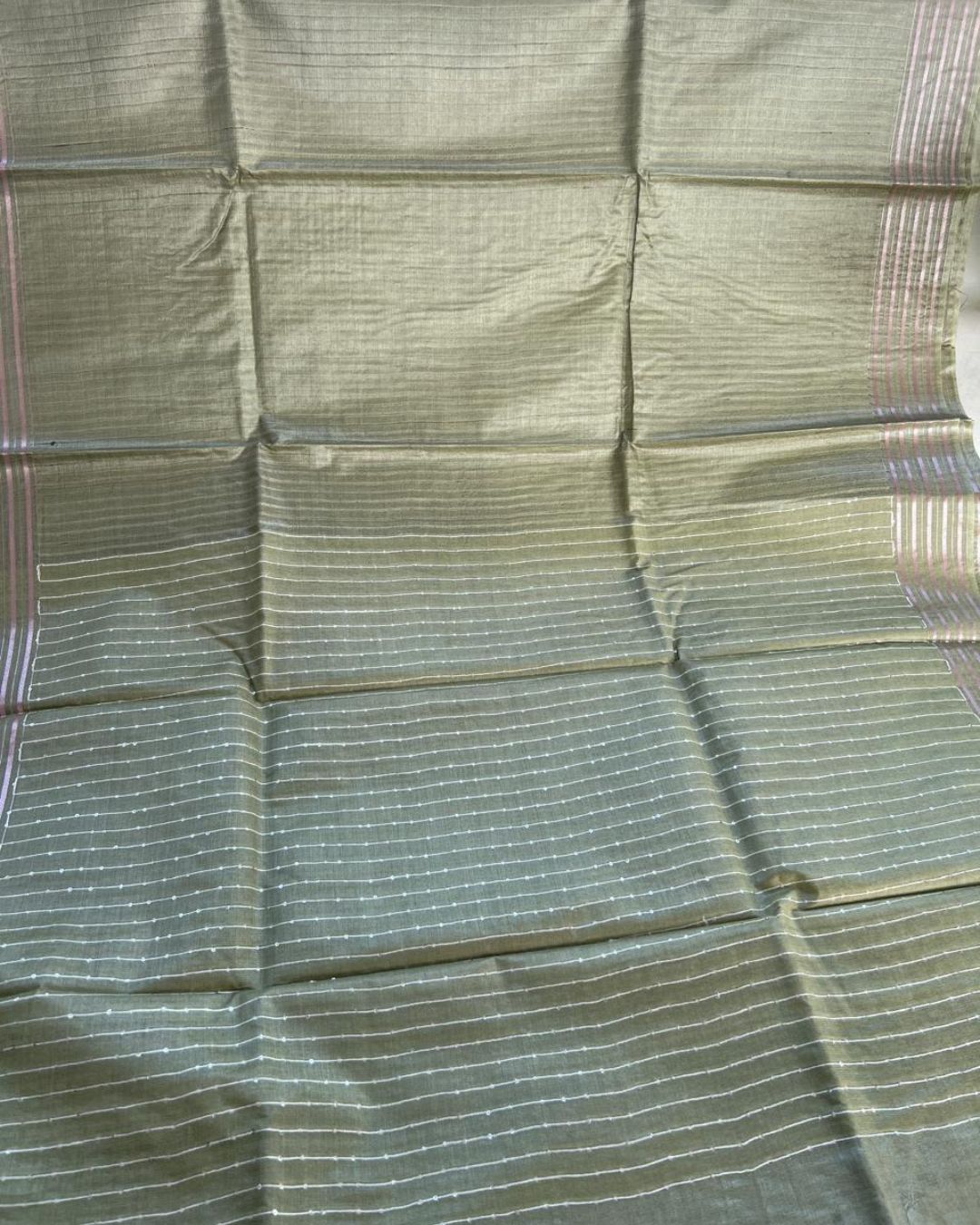 Woven in Tradition – Green Chhattisgarh Pure Tussar Silk Masterpiece