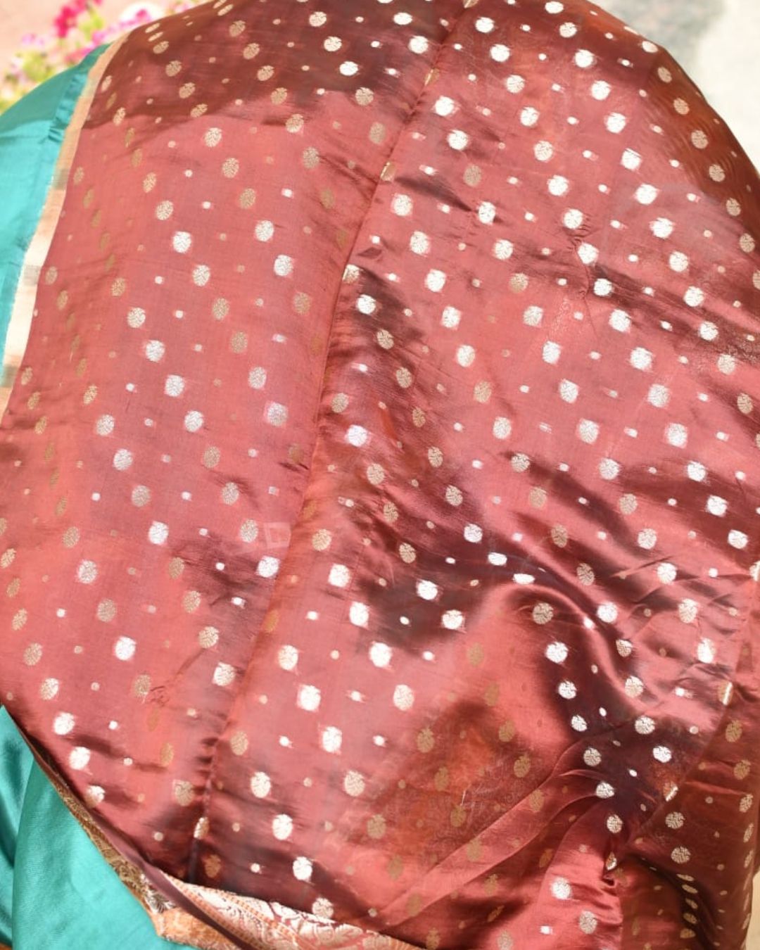Pure Banarasi Dupion Silk Saree with Blouse & Authentic Silk Tag