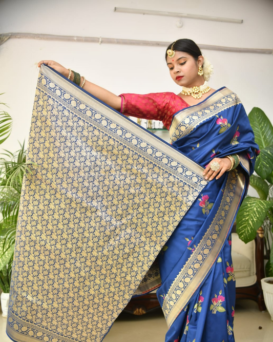 Luxurious Banarasi Cotton Silk Saree with Matching Blouse – Classic Elegance