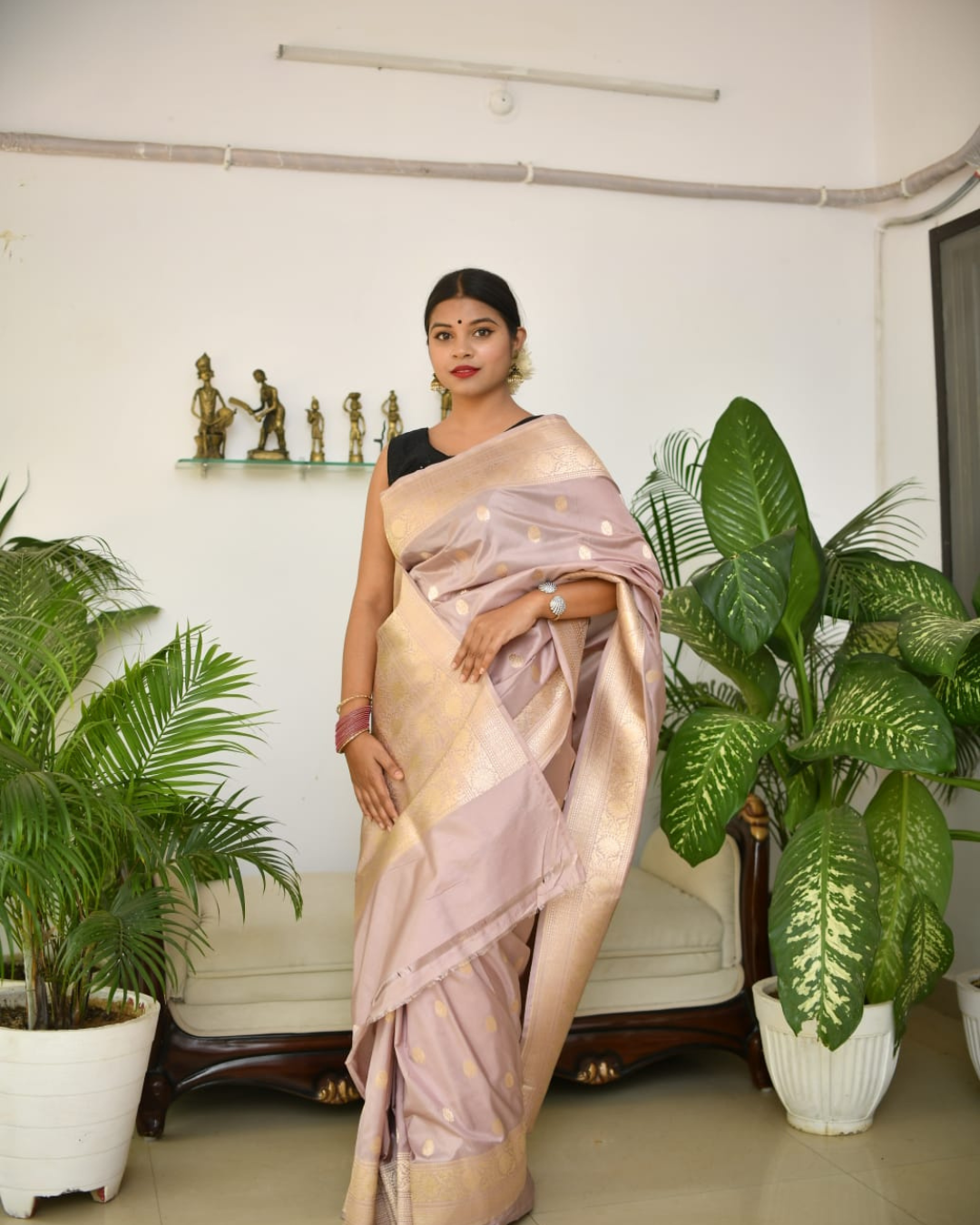 Pure Banarasi Katan Silk Saree with Blouse – A Legacy of Craftsmanship, Authentic Silk Mark Tag
