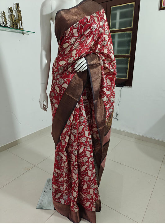 Floral Printed Vishnupuri Silk