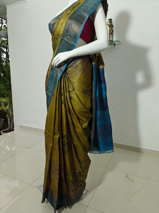 Floral Printed Vishnupuri Silk